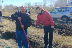 К экоакции "Посади дерево" присоединились жители района М. Жумабаева СКО
