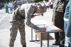 Студенты военной кафедры Kozybayev University приняли присягу