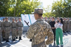 Студенты военной кафедры Kozybayev University приняли присягу