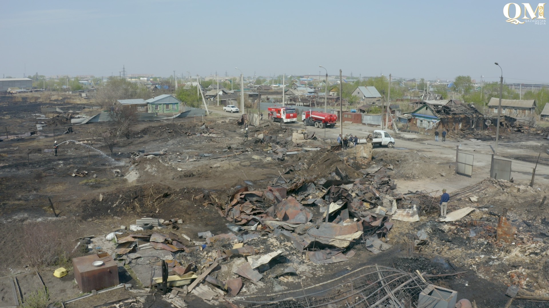 В Петропавловске погорельцев после крупного пожара заселили во временное жилье
