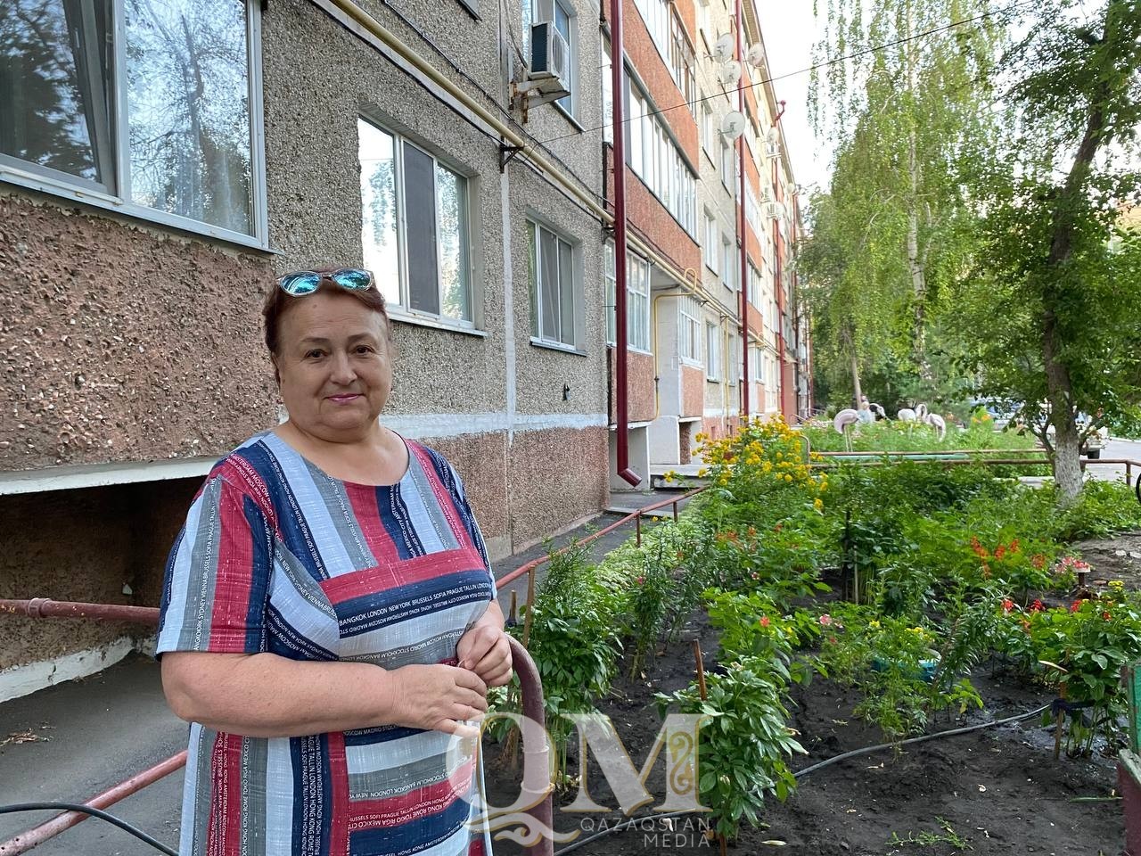 Цветочный рай создают в своём дворе жители Петропавловска