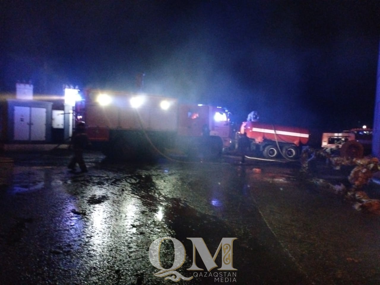 СҚО-да элеватор өртеніп, 100 тонна астық жанып кетті