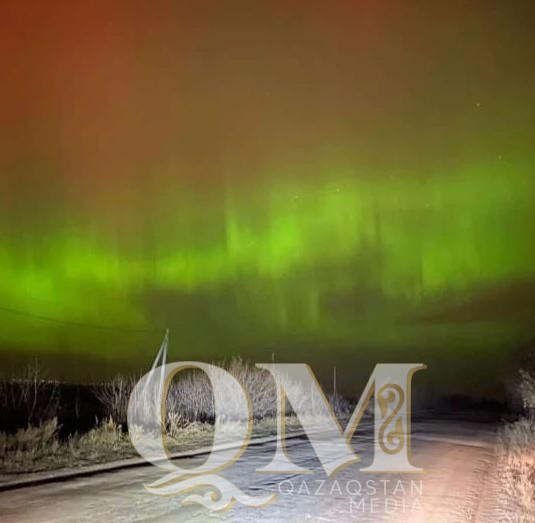 Северное сияние наблюдали жители северного Казахстана