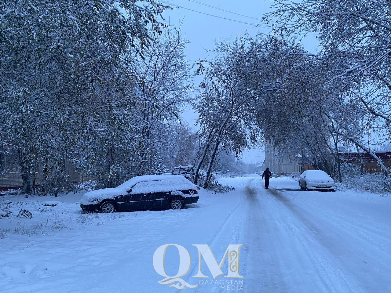 9 сантиметров снега выпало в Петропавловске за последние сутки