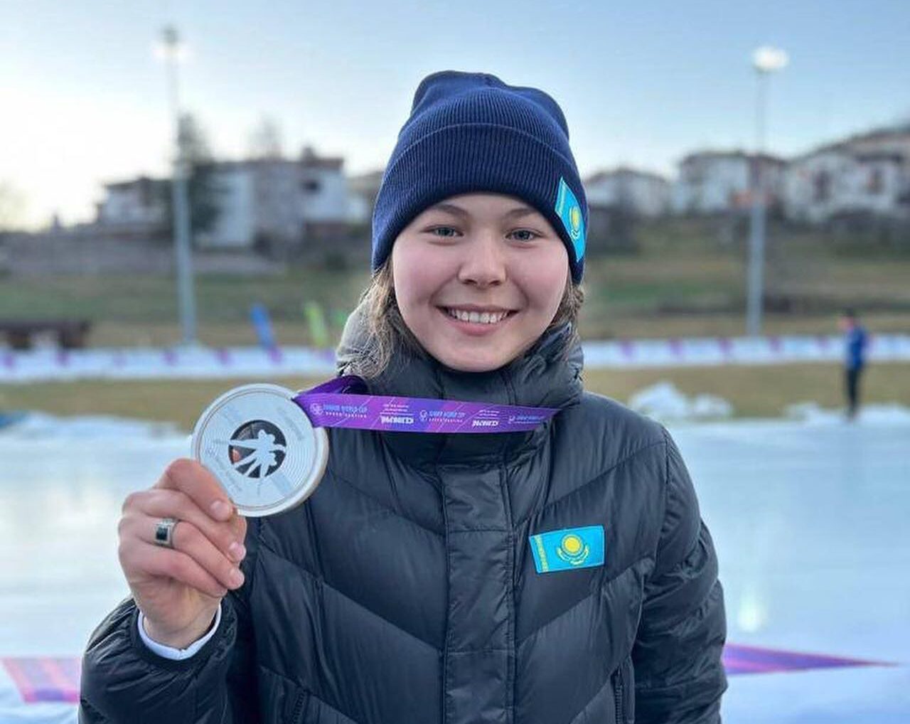 Конькобежка из Петропавловска Кристина Шумекова понесет знамя юношеской зимней Олимпиады