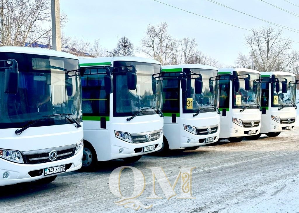 Пять новых автобусов пополнили автопарк Петропавловска