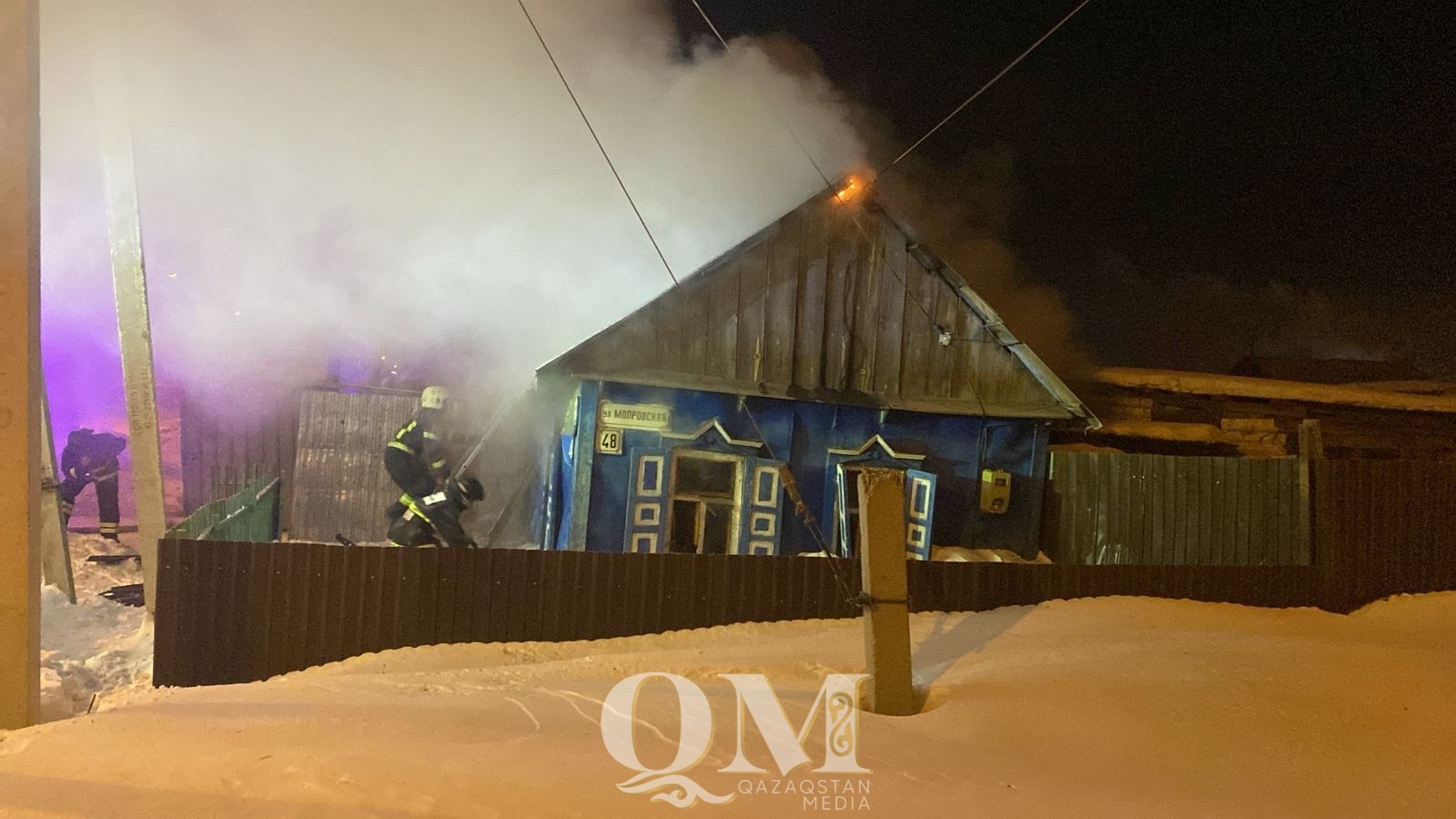 Два человека пострадали при пожаре в Петропавловске