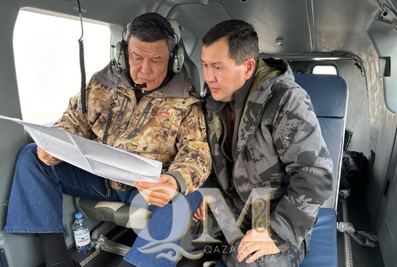 Су тасқыны - 2024: СҚО әкімі тікұшақпен су басу қаупі бар аудандарды аралады