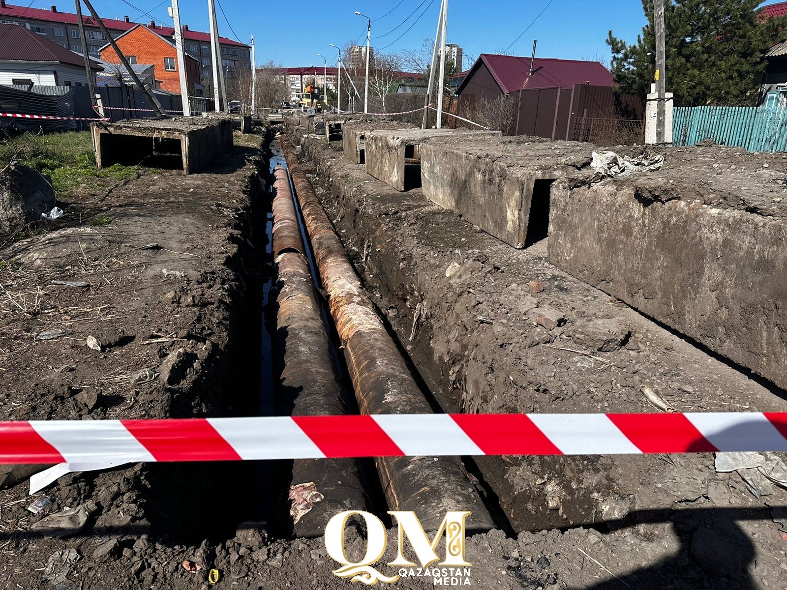 Магистральный водопровод в районе вокзала реконструируют в Петропавловске