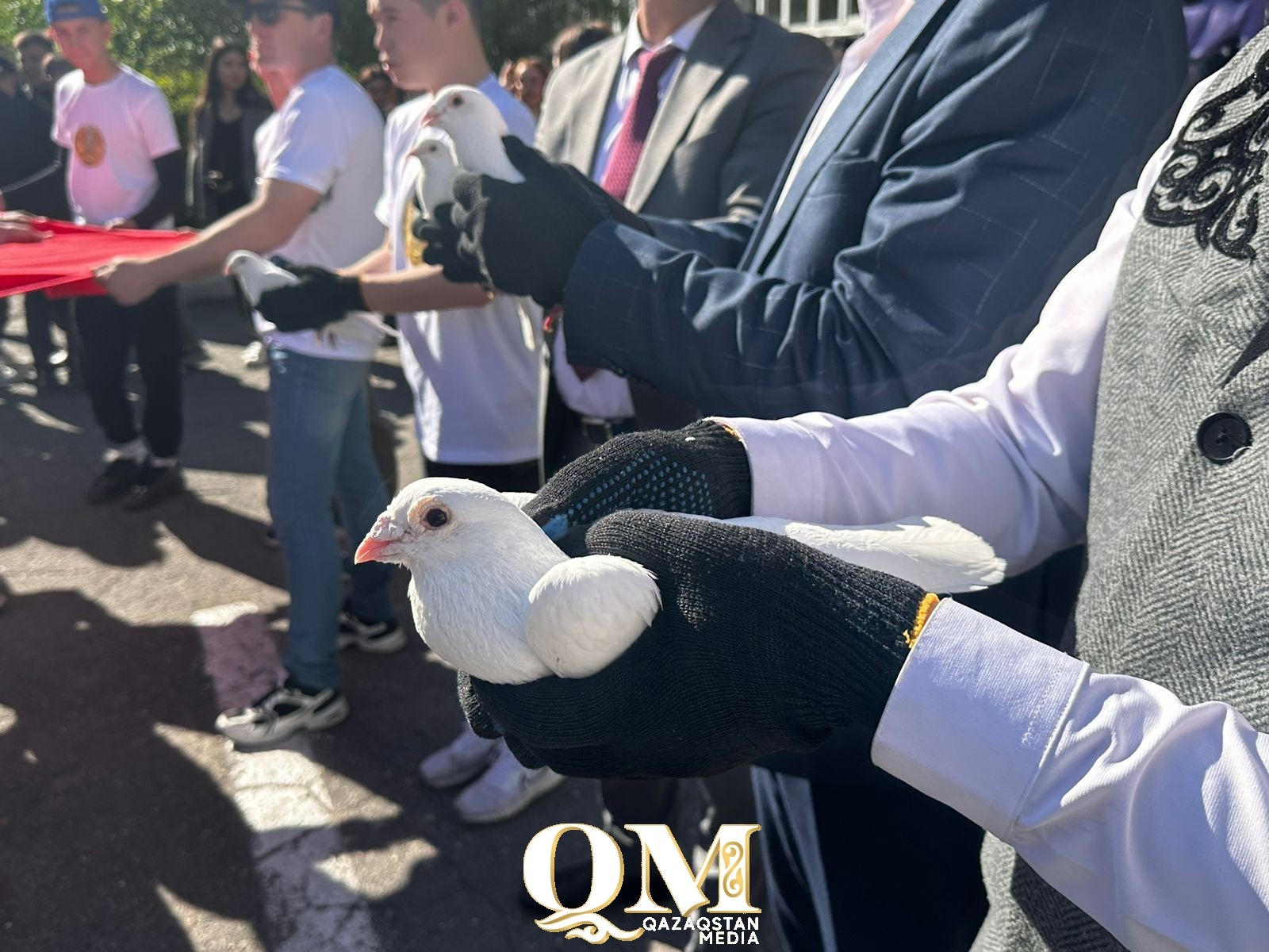 Белых голубей запустили в небо в Петропавловске в память о людях, умерших от СПИДа