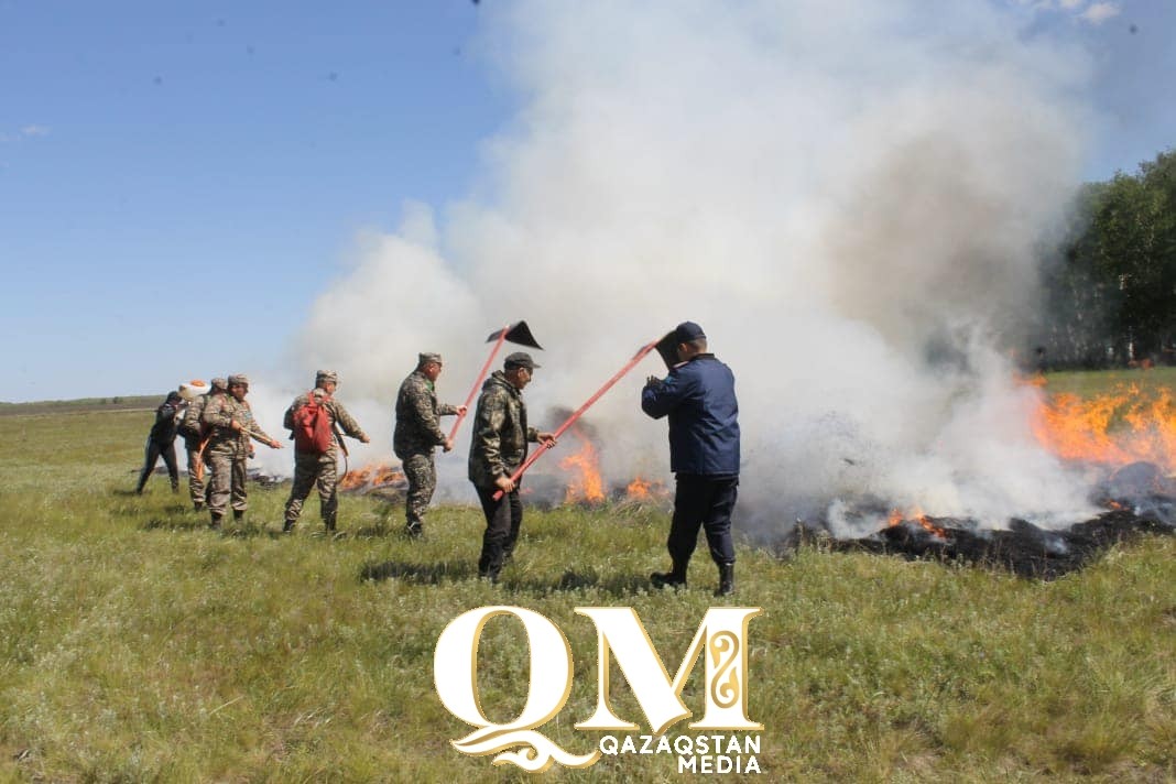 Дала өрті және суға шомылу маусымына дайындық: Жамбыл ауданында оқу-жаттығу жиындары өтті