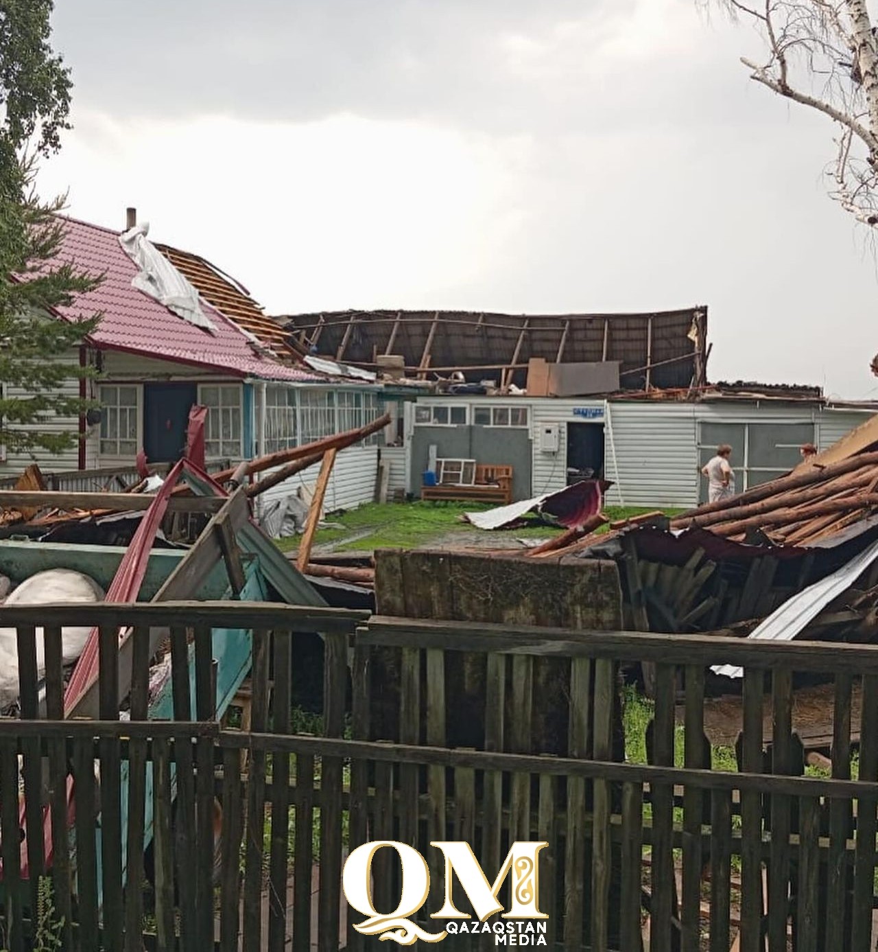 Крыши с шести домов сорвало ветром в Тайыншинском районе СКО