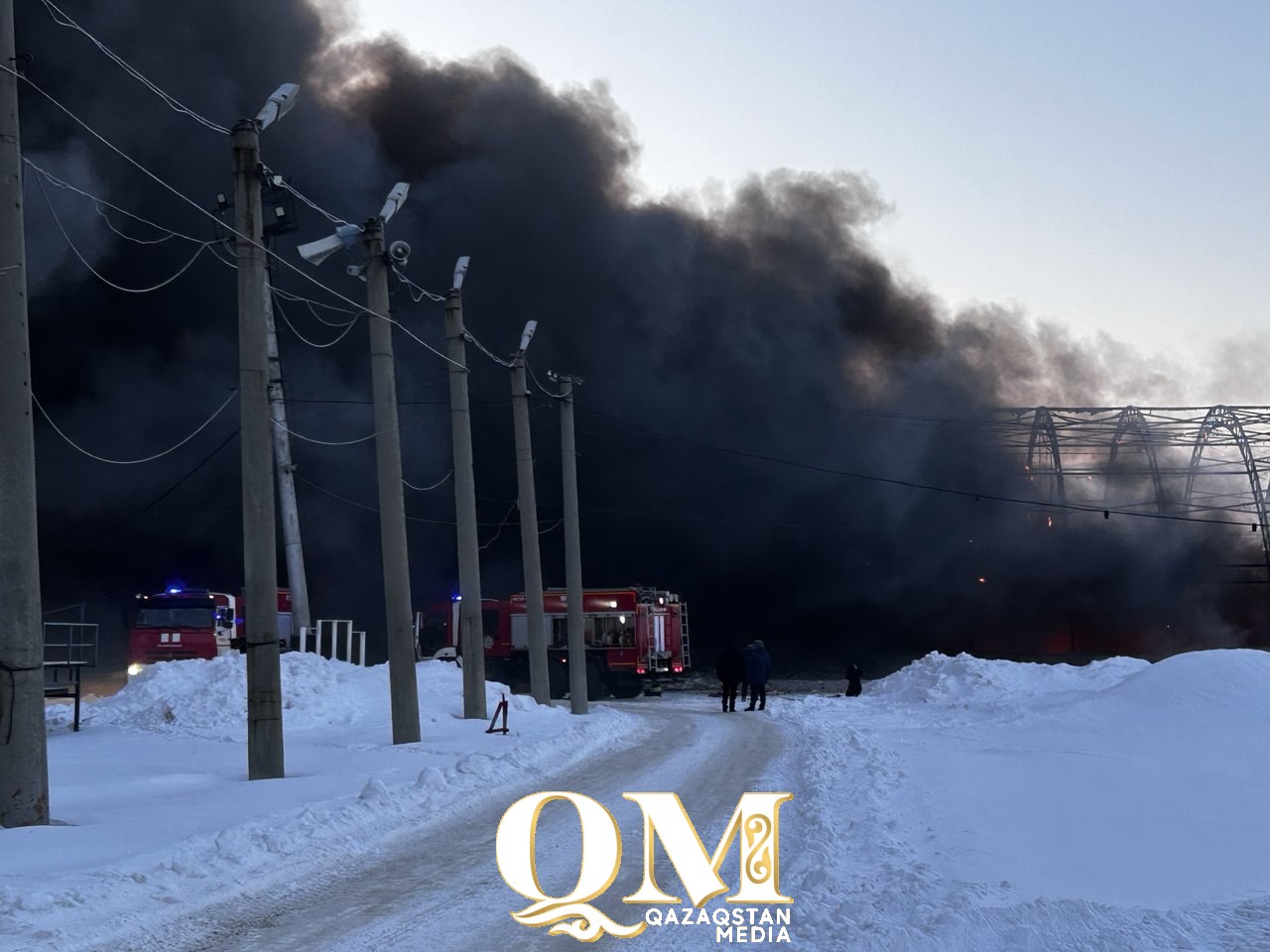 Петропавлда жабық футбол корты өртеніп кетті