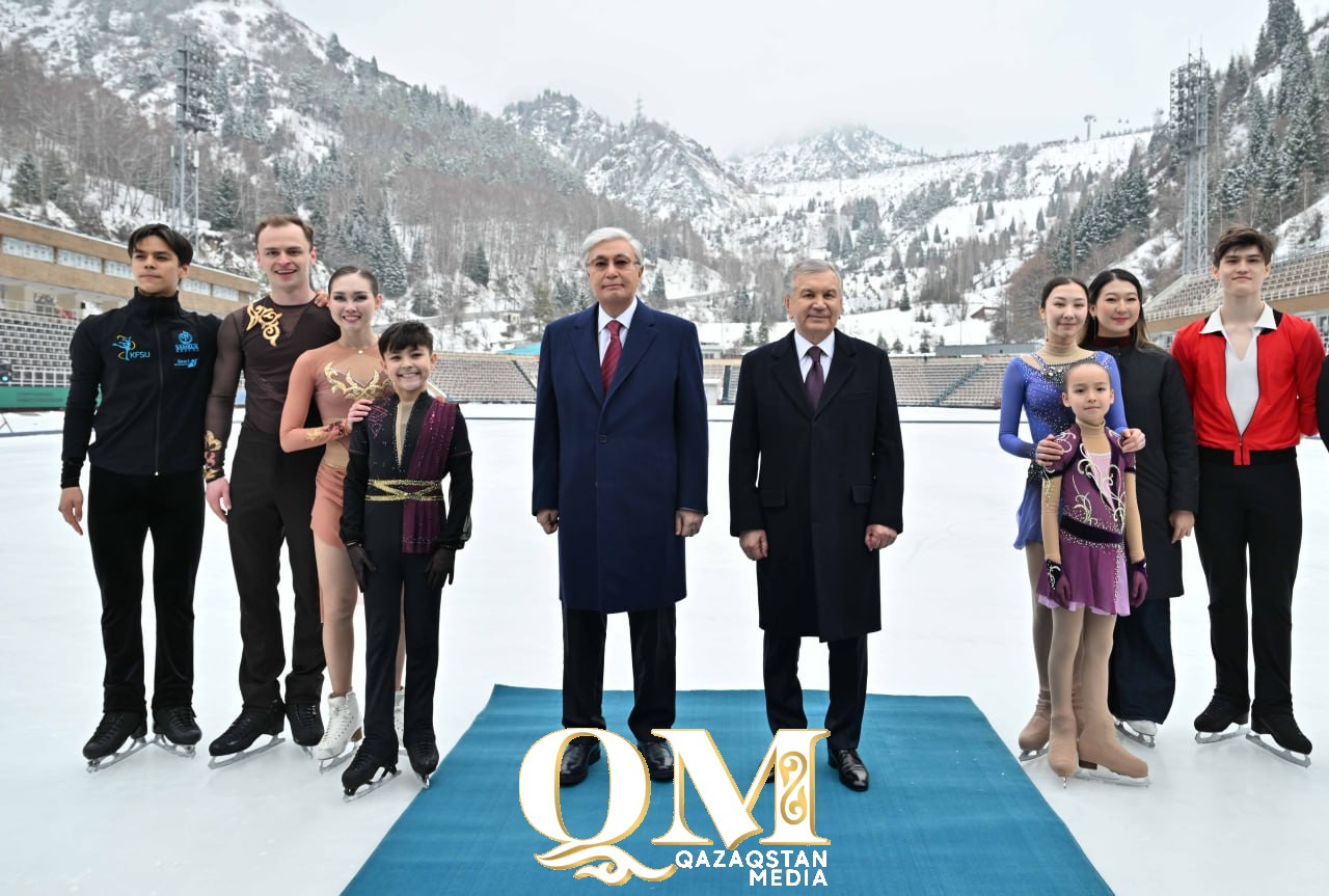 Қазақстан мен Өзбекстан президенттері «Медеу» спорт кешеніне барды