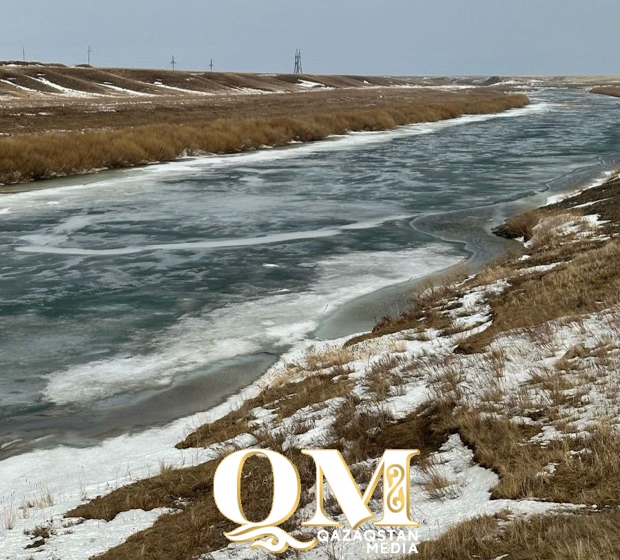 Лед пошел на реке Есиль в СКО