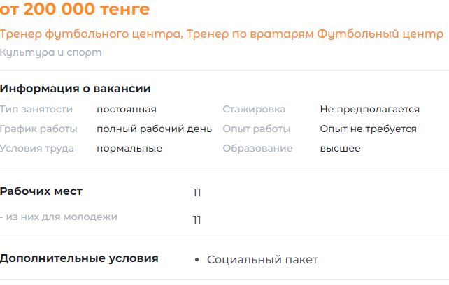 ФК «Кызылжар» ищет тренера с окладом от 200 тыс. тенге