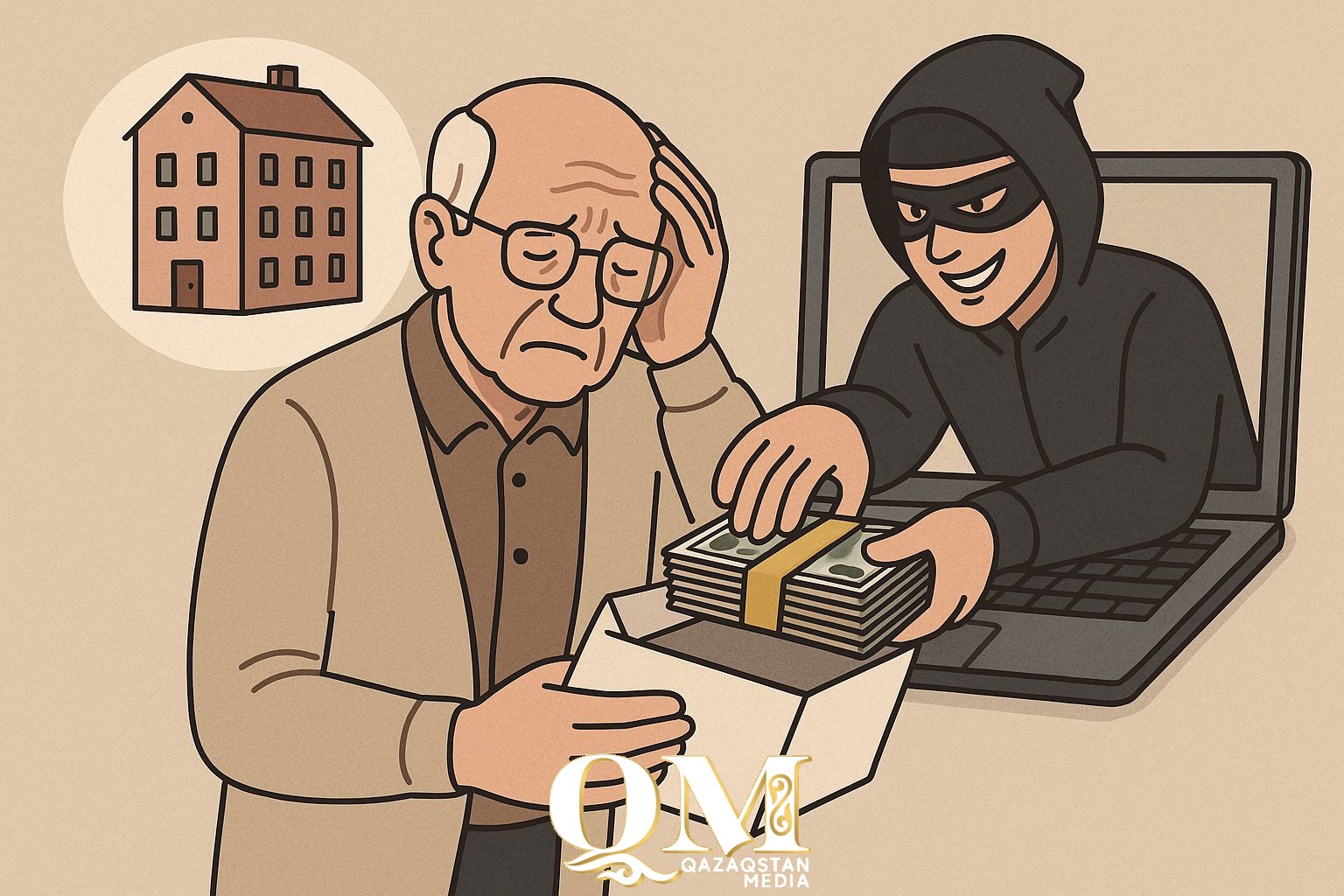 Продал квартиру и отдал мошенникам 15 млн тенге пенсионер из Петропавловска