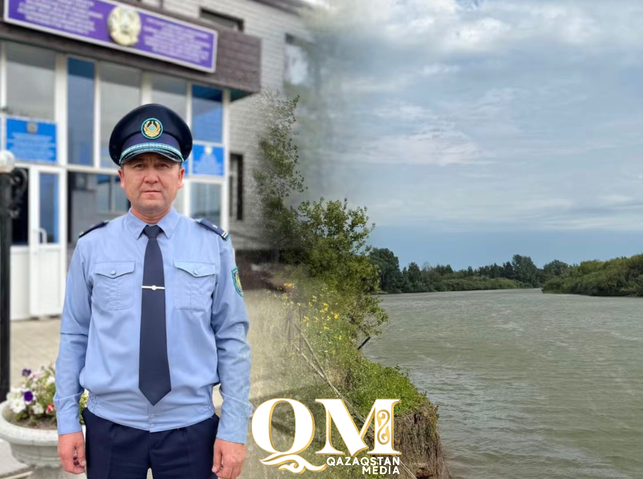 Отец и сын едва не утонули в СКО. Их спас полицейский