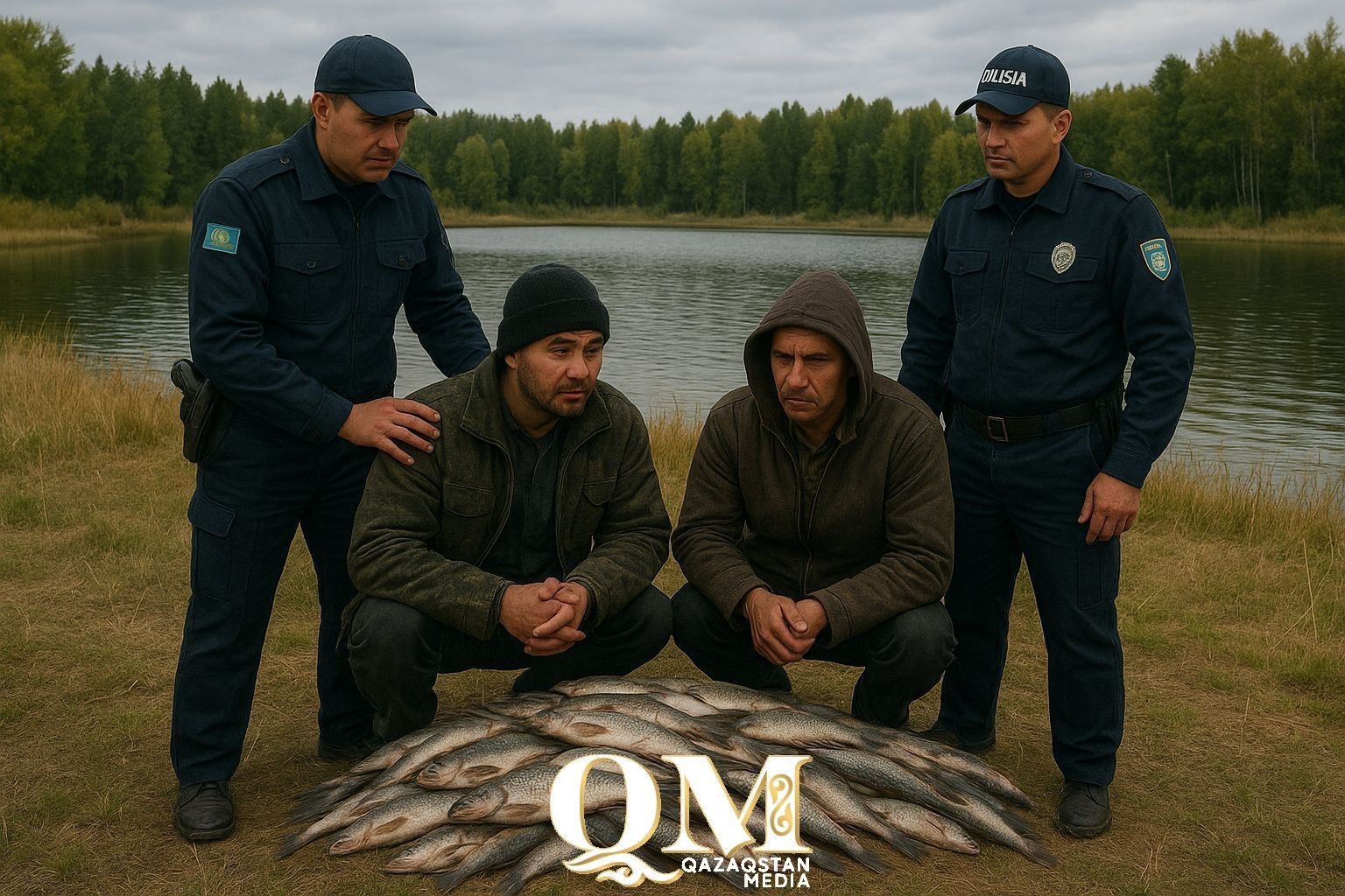 Глушили рыбу током. Браконьеров задержали на озере Белом в СКО