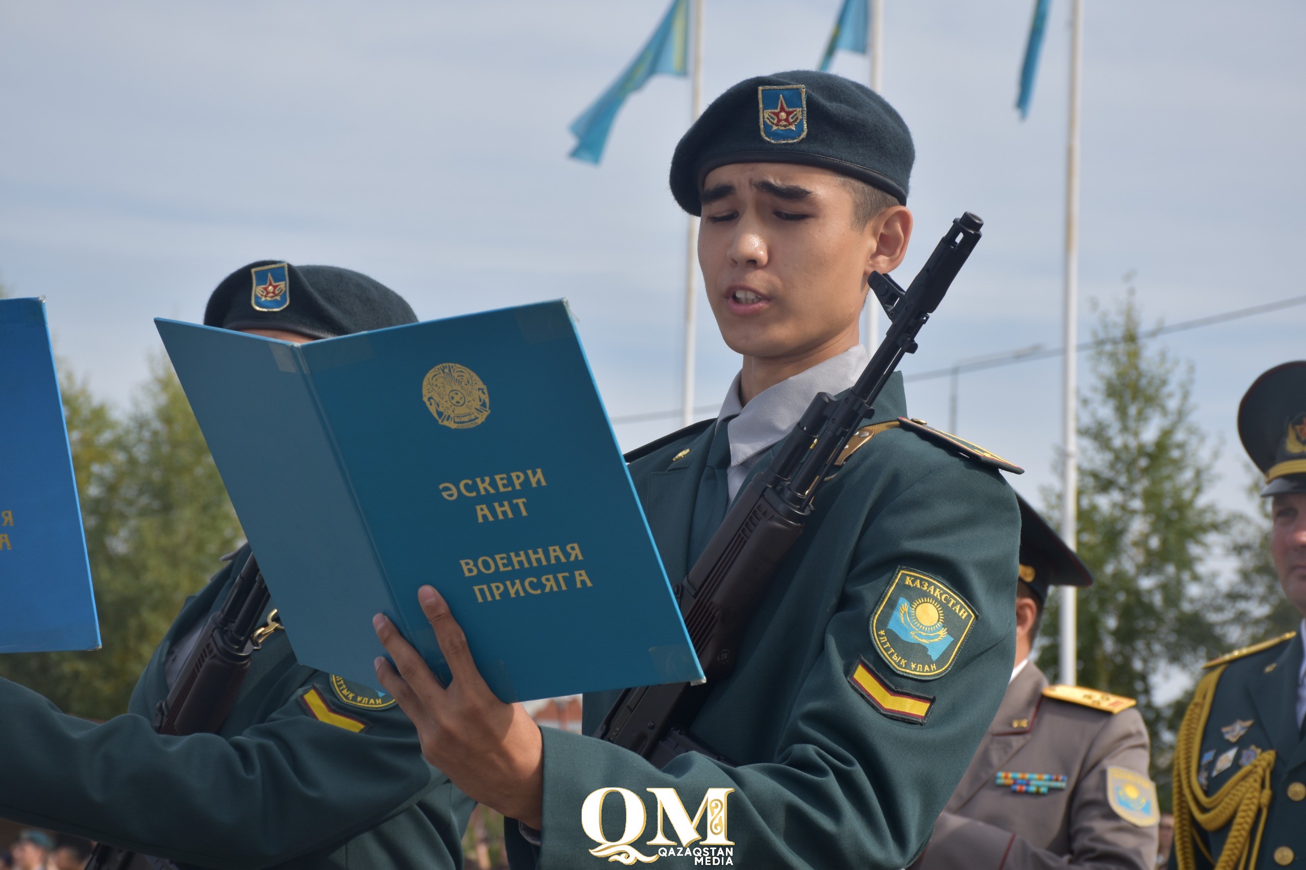 Петропавлдағы ҚР Ұлттық ұлан академиясының 200-ге жуық курсанты ант қабылдады
