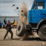 СҚО-да жүк көлігінің дөңгелегі жарылып, бір адам көз жұмды
