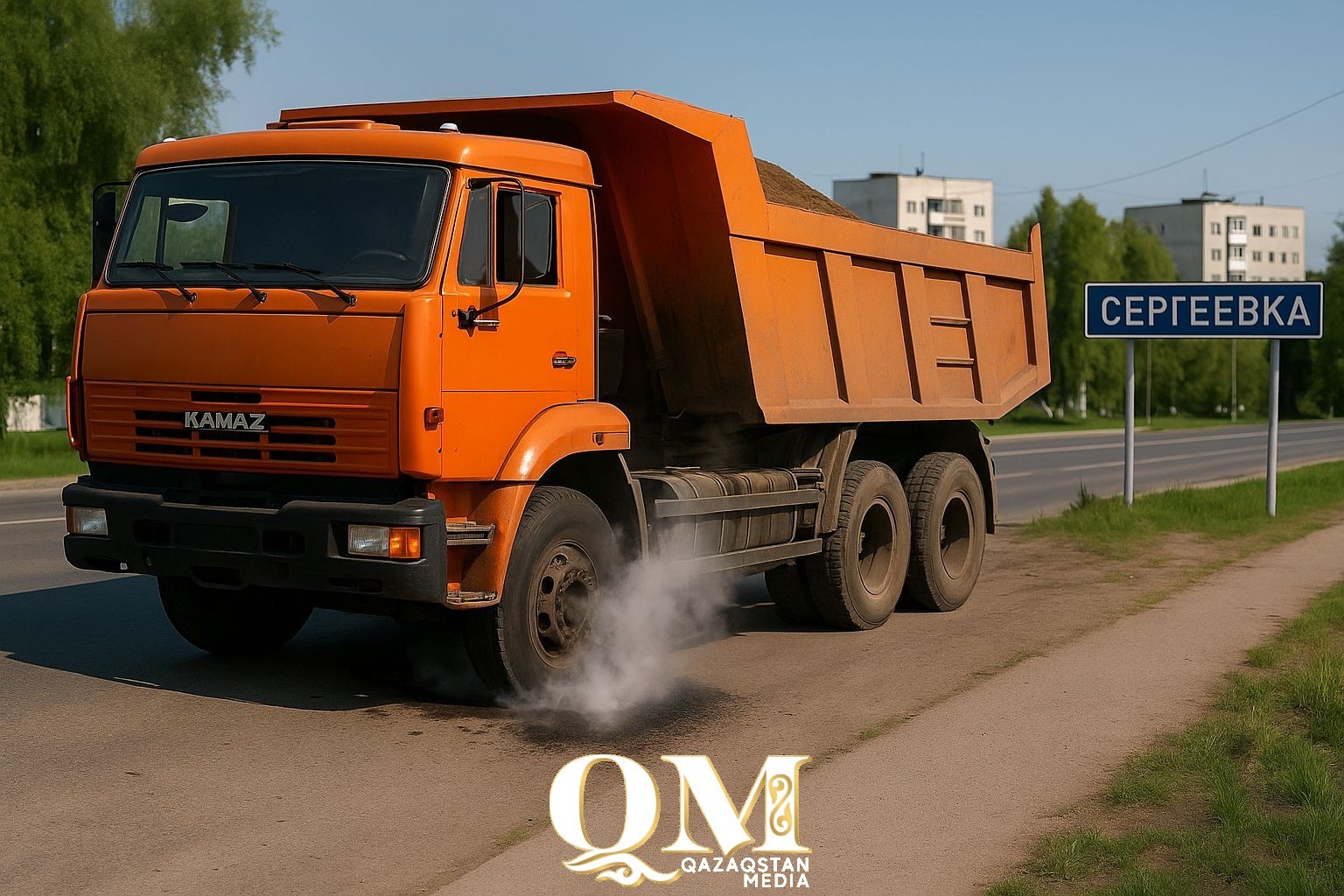 Водитель КамАЗа погиб от разрыва колеса в СКО