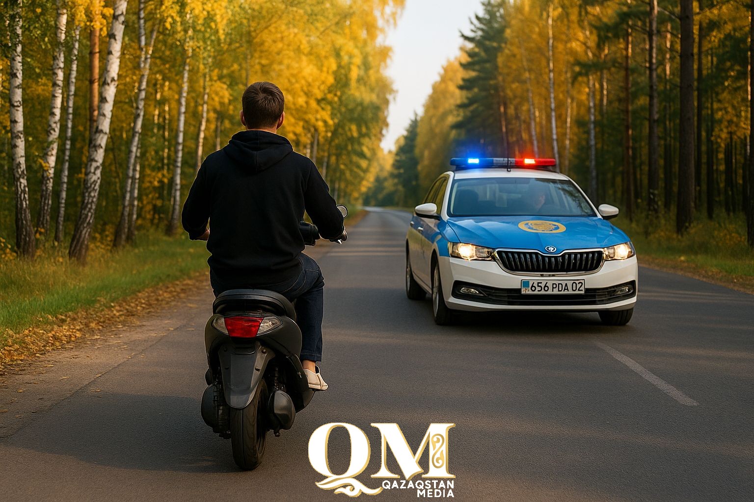 Пьяный сельчанин без прав и госномеров гонял на скутере в Акжарском районе СКО