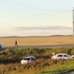 Priora и Cobalt столкнулись на трассе на севере Казахстана