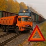 ЧП на железной дороге. Грузовой состав врезался в КамАЗ в СКО
