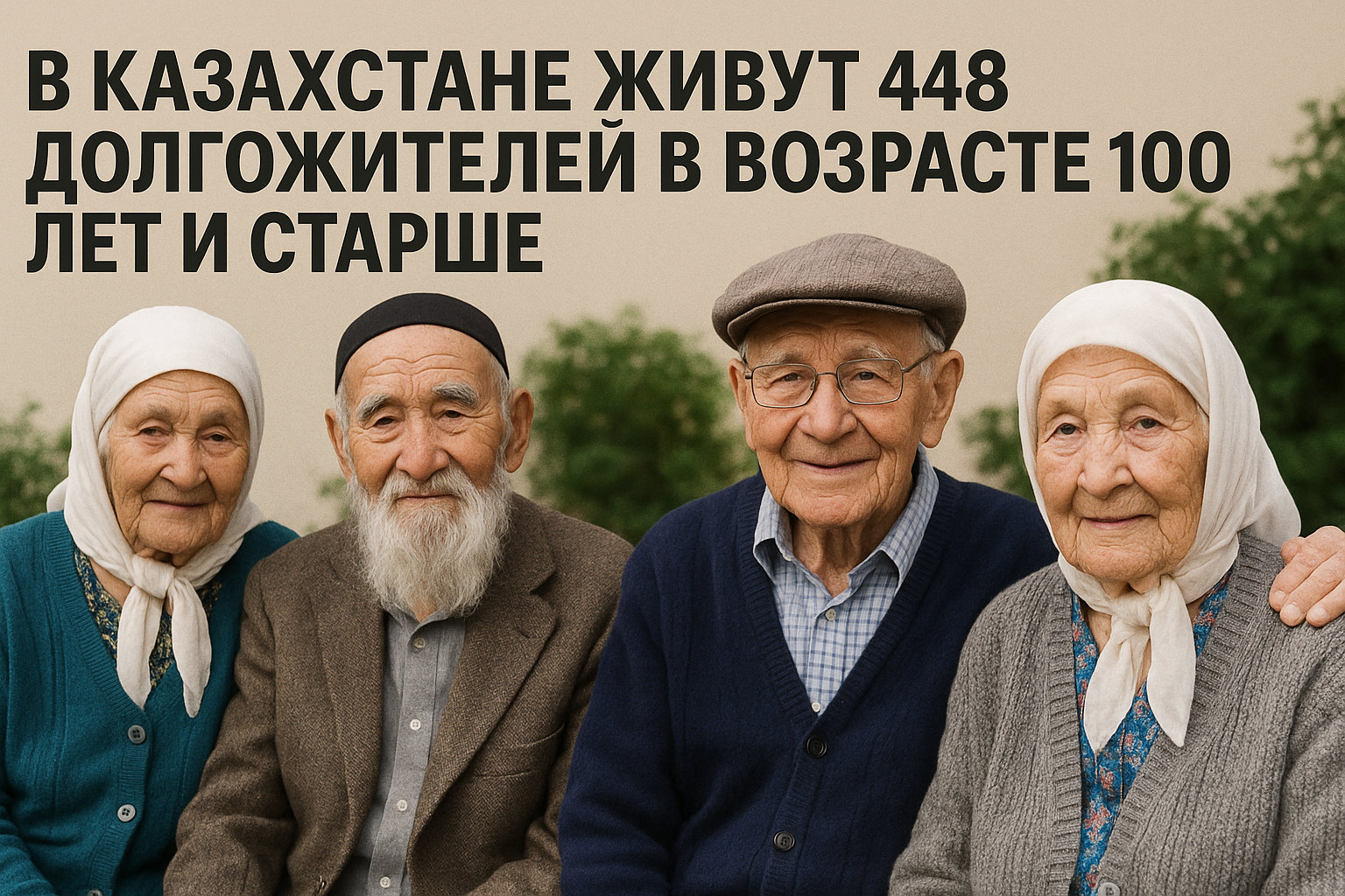 В Казахстане живут 448 долгожителей в возрасте 100 лет и старше