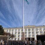 Республика күнінде Петропавлда мемлекеттік ту салтанатты түрде көтерілді