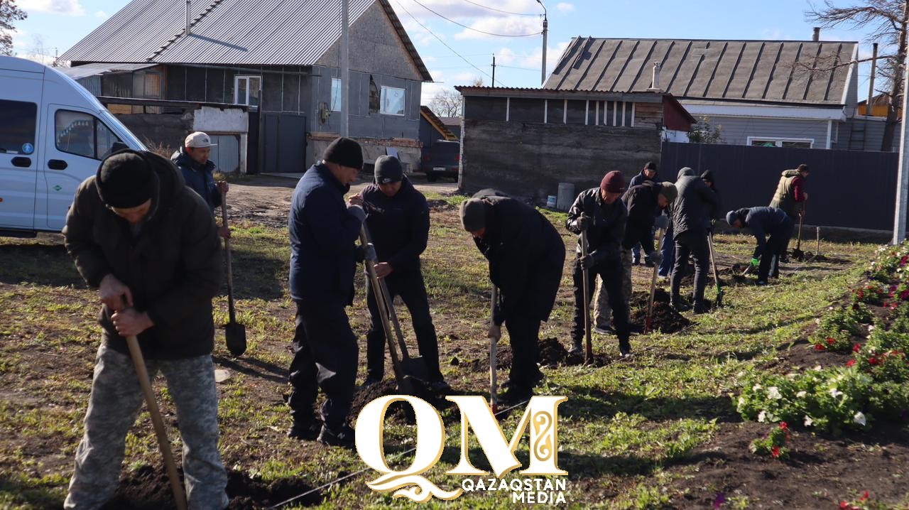 Петропавлда Есіл ауданының тұрғындары шырша мен қайың көшеттерін отырғызды