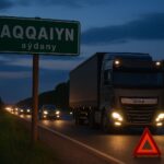 Водитель грузовика насмерть сбил женщину на трассе в СКО