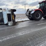 СҚО-да көктайғақ салдарынан жүк көлігі аударылды