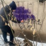 Краской по преступности: полицейские и волонтеры Петропавловска стирают путь к наркоторговцам