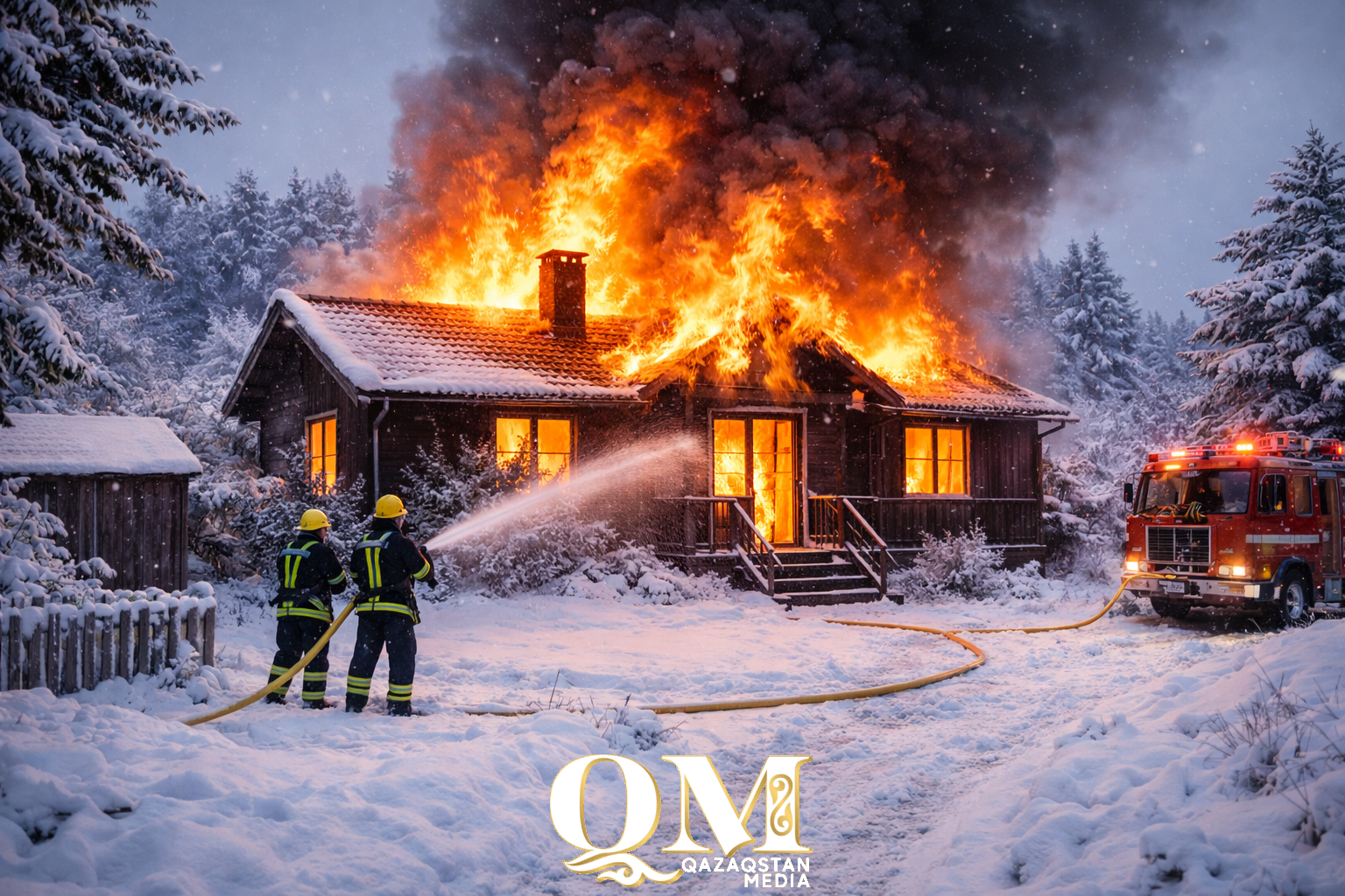 Жамбыл ауданында өртте үй иелері қаза болды