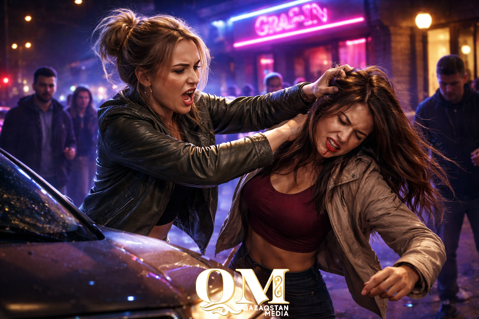 Вышедшая по амнистии на свободу женщина устроила драку возле кафе в Петропавловске