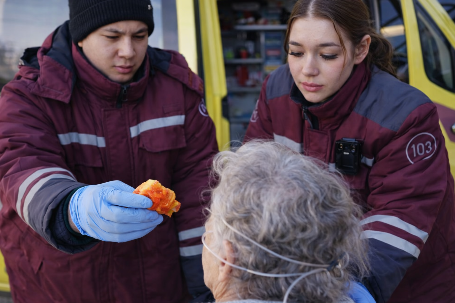 Подавилась хурмой – бригада скорой помощи спасла 90-летнюю пенсионерку в Петропавловске
