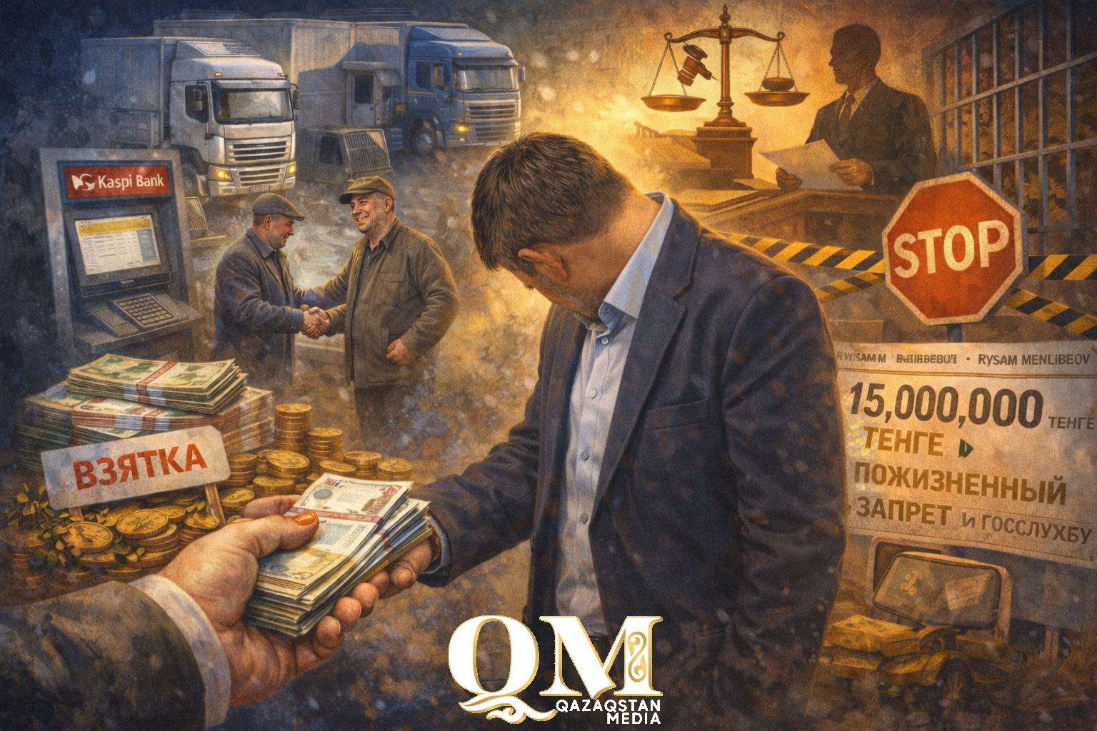 Транспортный контроль за деньги: штраф 15 млн тенге за взятку получил чиновник из СКО