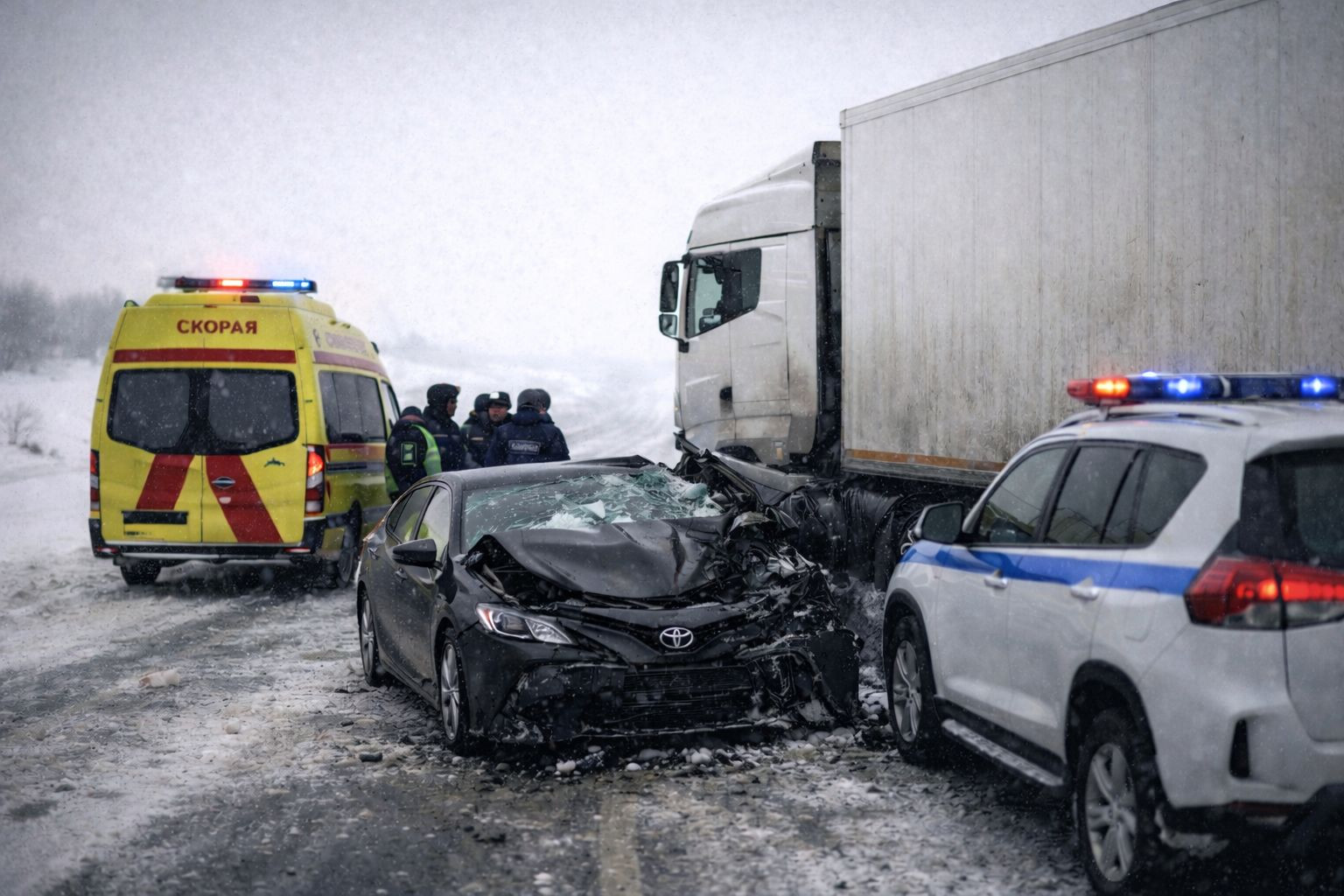 Легковушка столкнулась с фурой. Четыре человека погибли в жутком ДТП в СКО