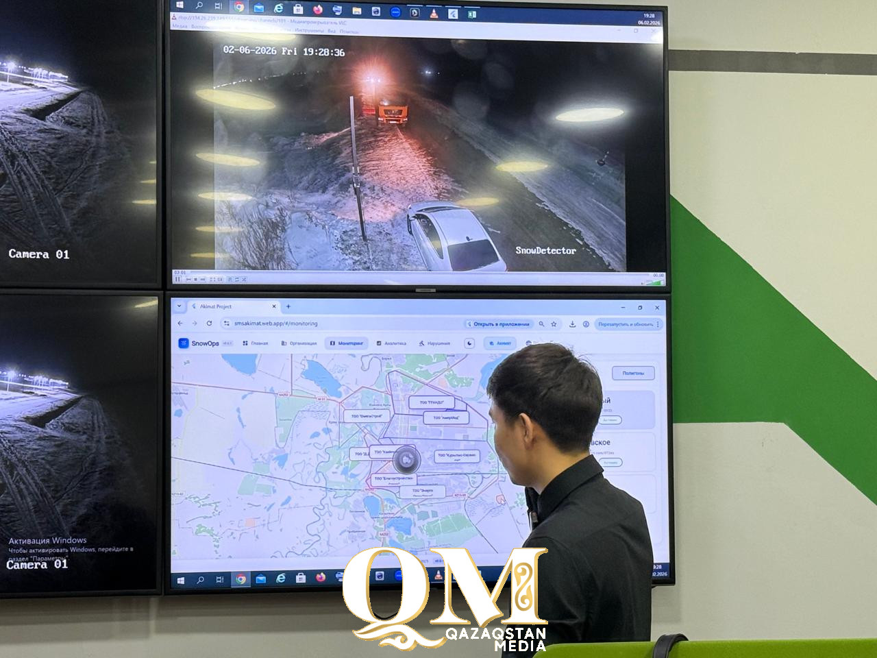 Петропавловск первым в Казахстане запустил ИИ-контроль вывоза снега