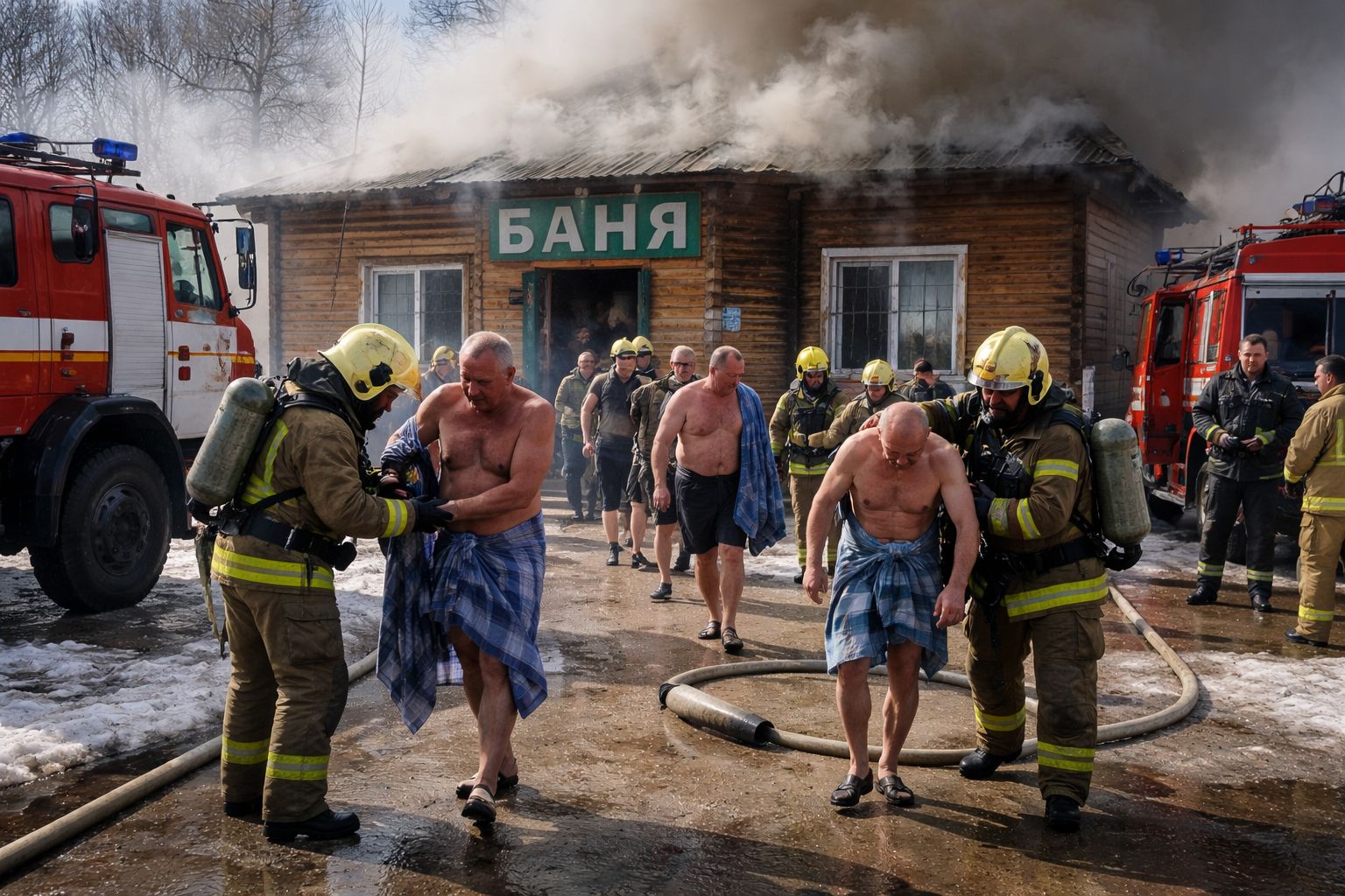 Банный день закончился эвакуацией в Сергеевке Северо-Казахстанской области