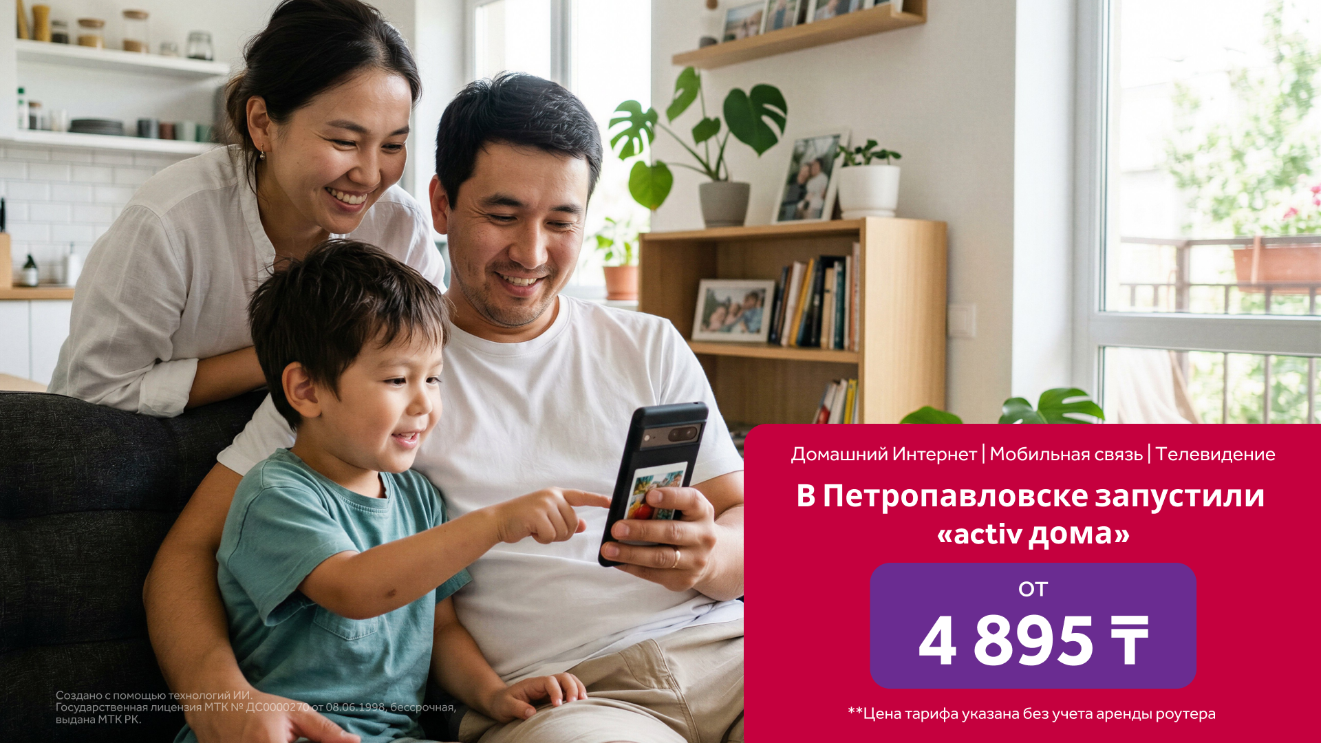 В Петропавловске запустили «activ Дома»: Интернет, мобильная связь и телевидение в одном тарифе