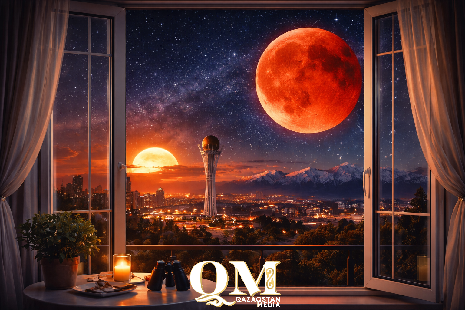 Кровавая Луна озарит окна казахстанцев уже этой ночью
