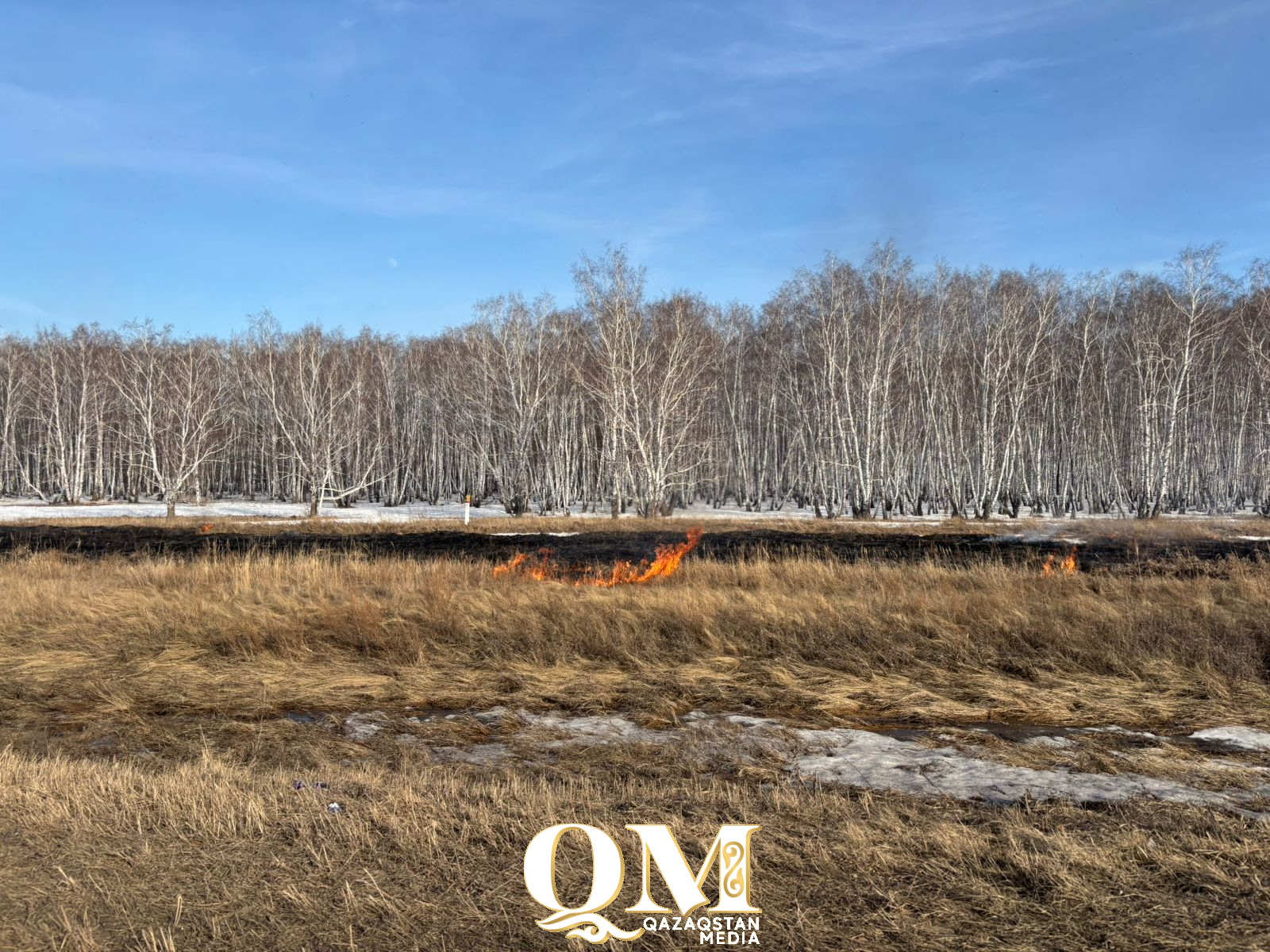 Аққайың ауданында құрғақ шөп өртеу кезінде өрт қауіпсіздігі талаптары бұзылды