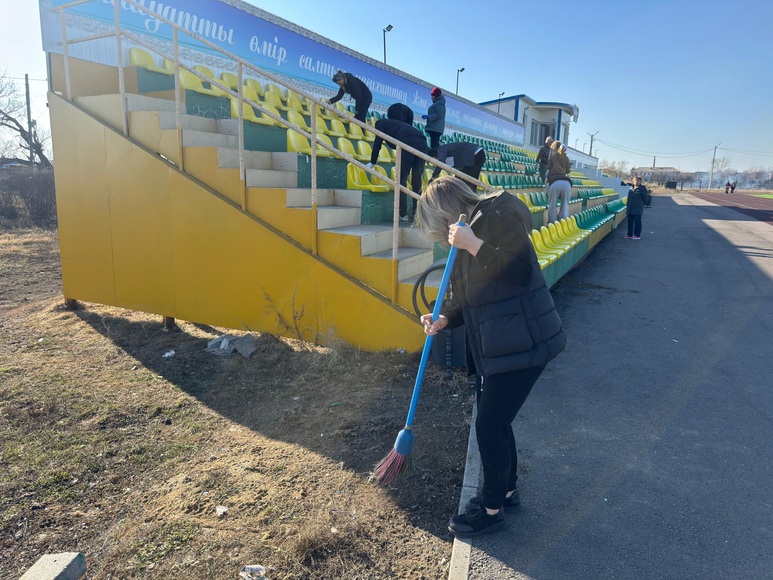Тайынша ауданында «Таза бейсенбі» ауқымды акциясы аясын да көшелер жаңартылуда