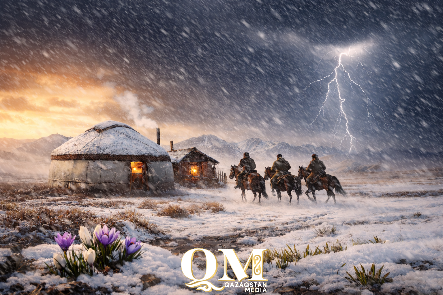 «Бесқонақ» снова в дороге: на север Казахстана пришла «бабья зима»