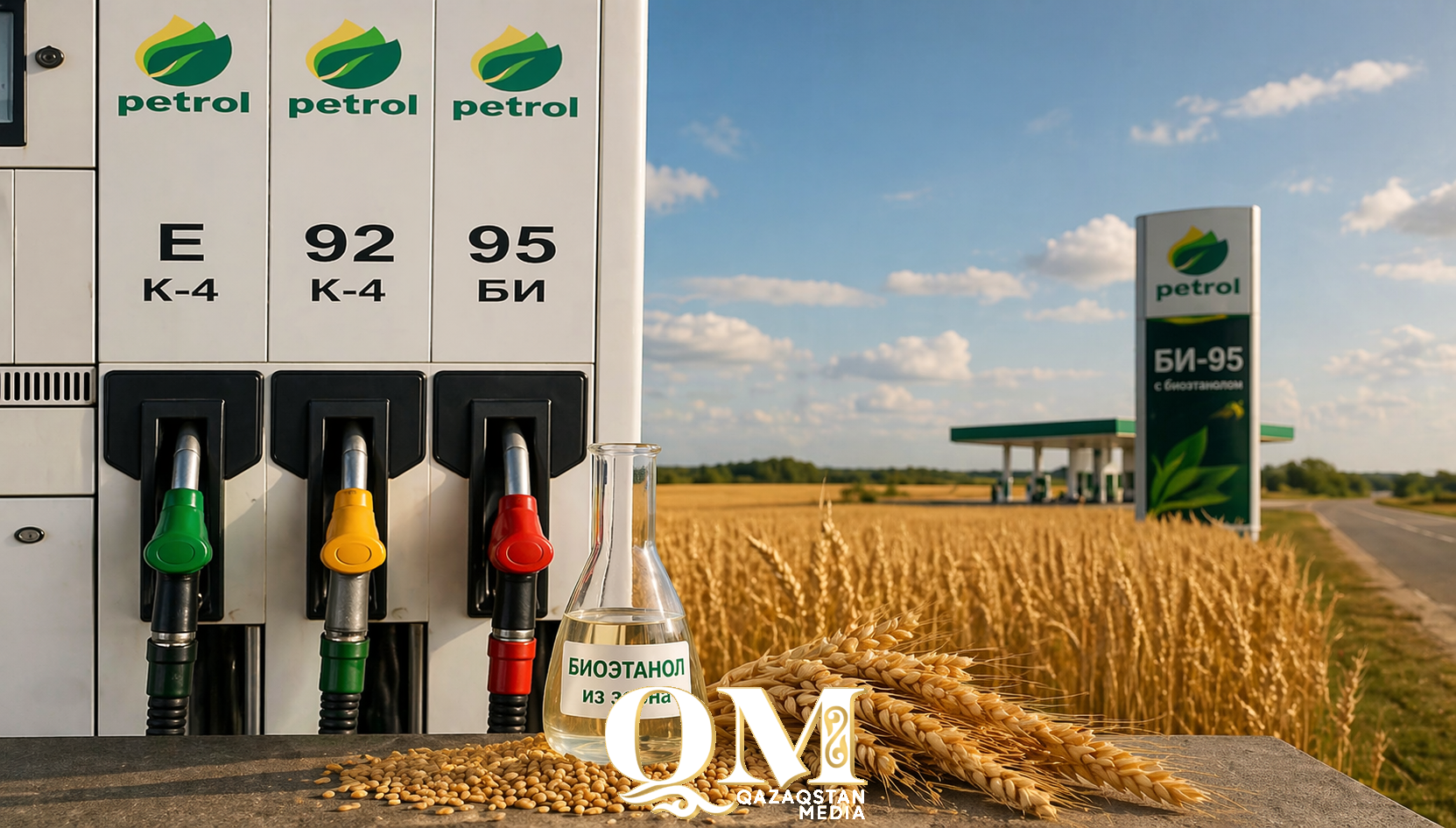 Топливо из североказахстанского зерна появилось на автозаправках