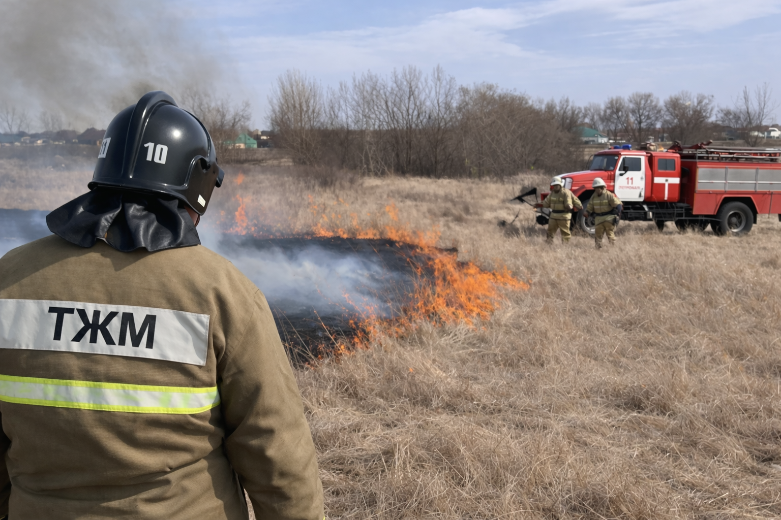 До официального старта пожароопасного сезона произошло уже 13 возгораний сухой травы в СКО