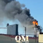 Пожарный поезд задействовали в тушении крупного пожара на заводе «Масло-Дел» в СКО